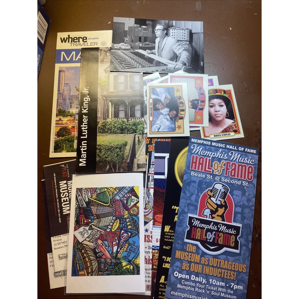 Lot of Vtg Travel Brochures, Maps, Postcards, +++ Atlanta Memphis MLK JR